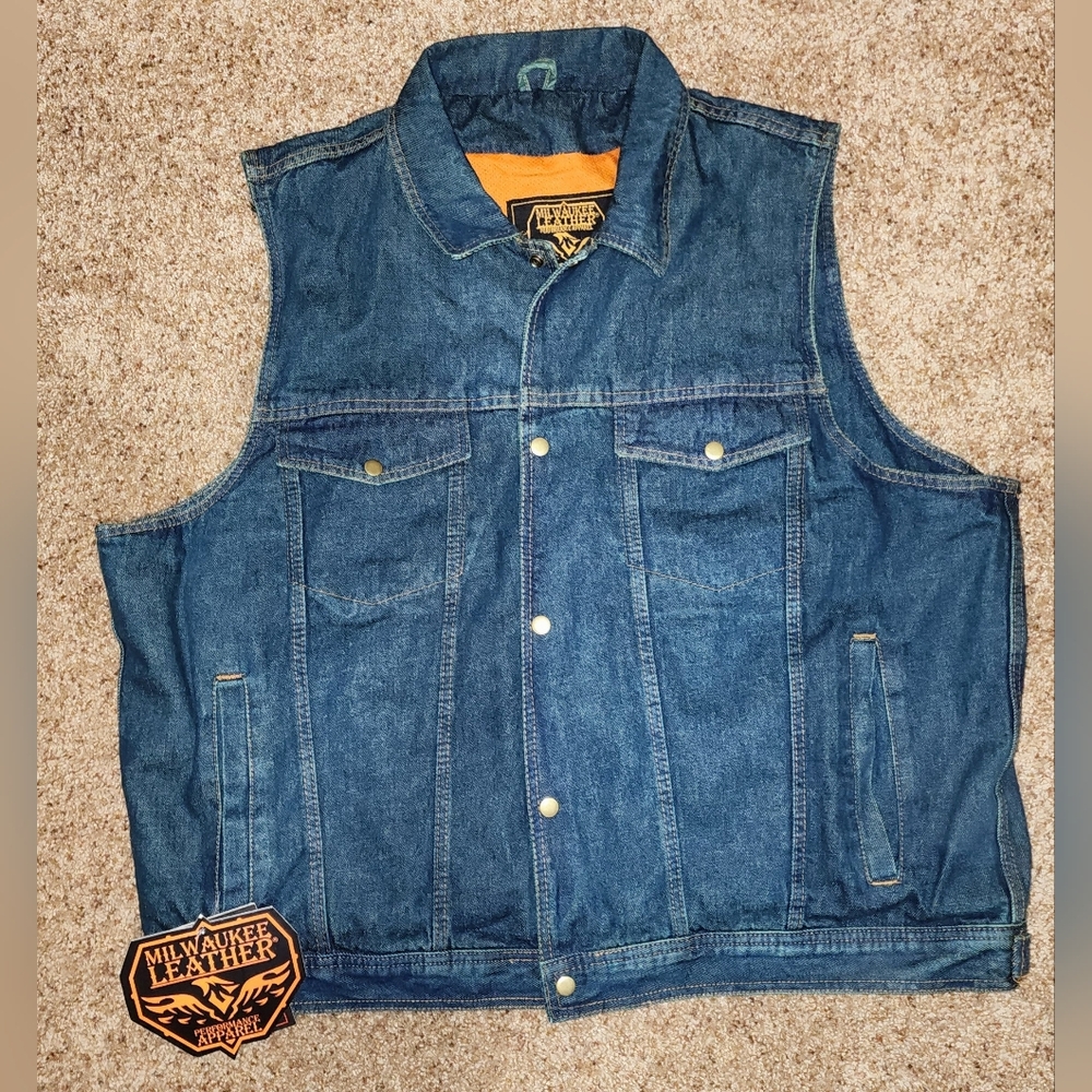 Milwaukee Leather Blue Denim Vest
